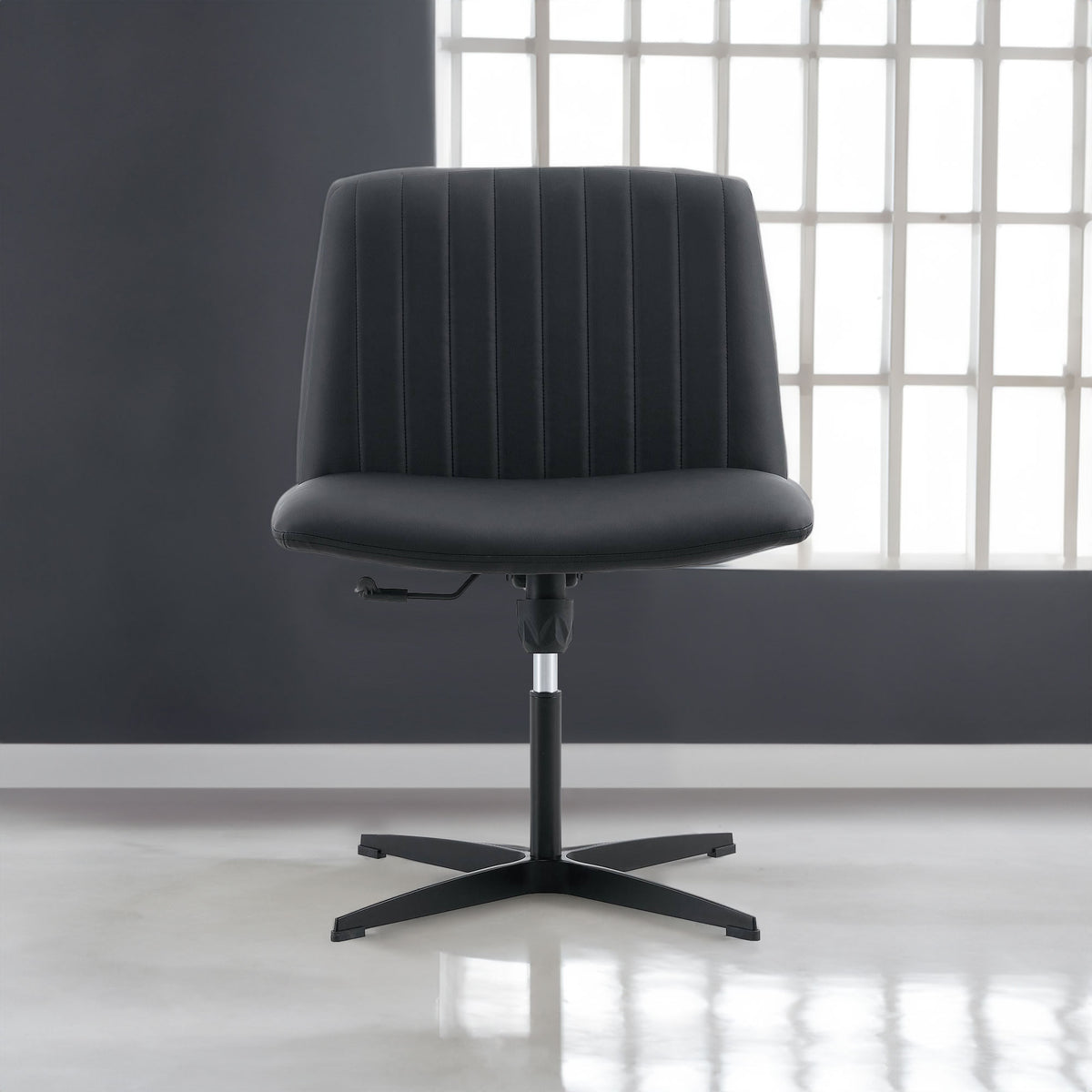 Black PU Swivel Office Chair