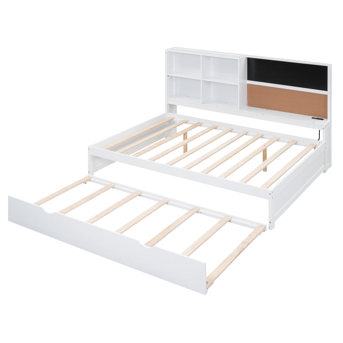 Full Daybed with Storage Drawers White