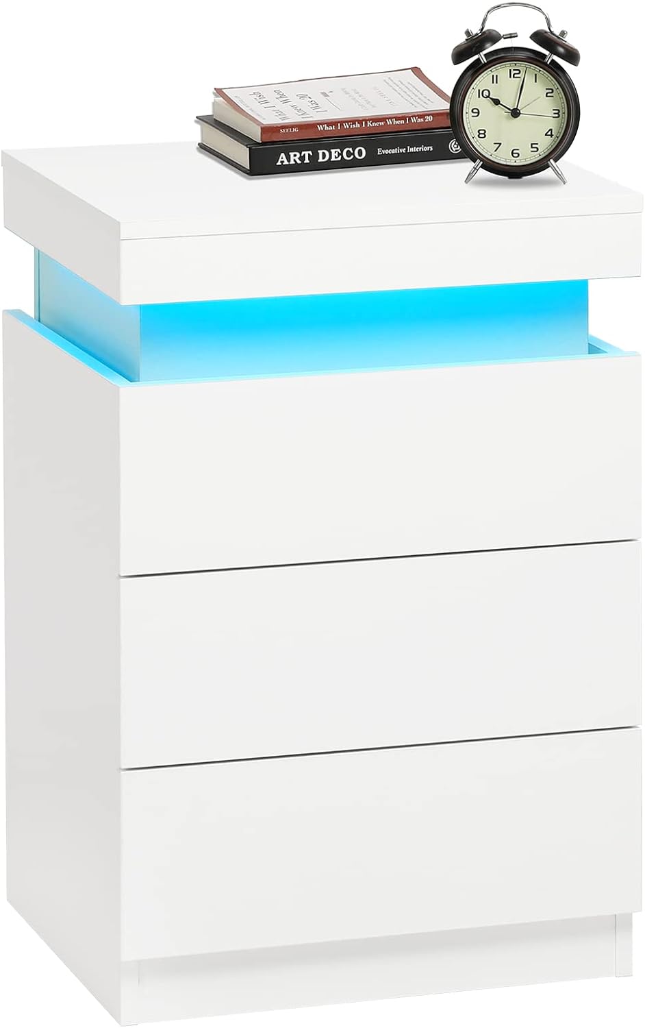 Lumina 3-Drawer LED Nightstand