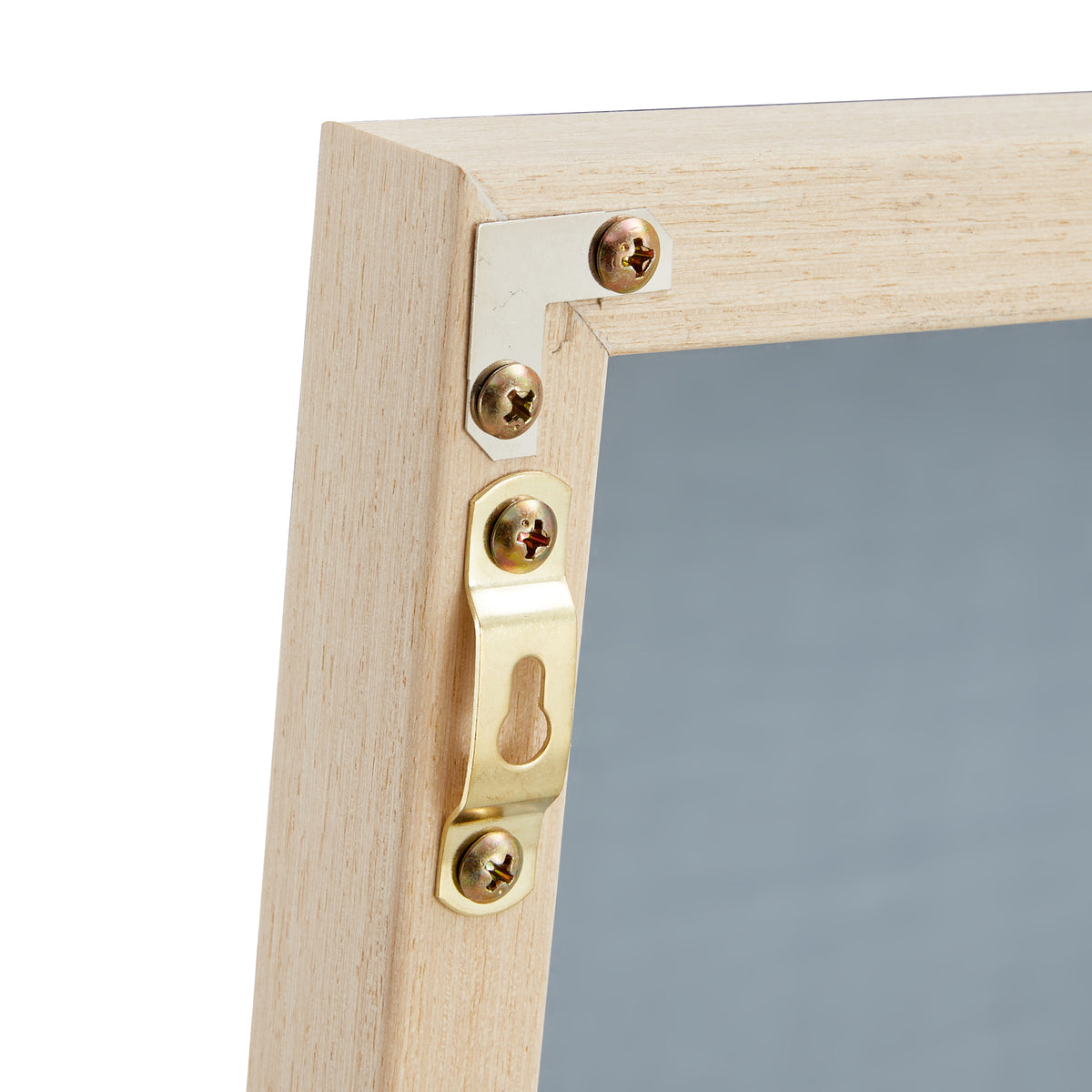 Solid Oak Vanity Mirror Set (3 pcs)