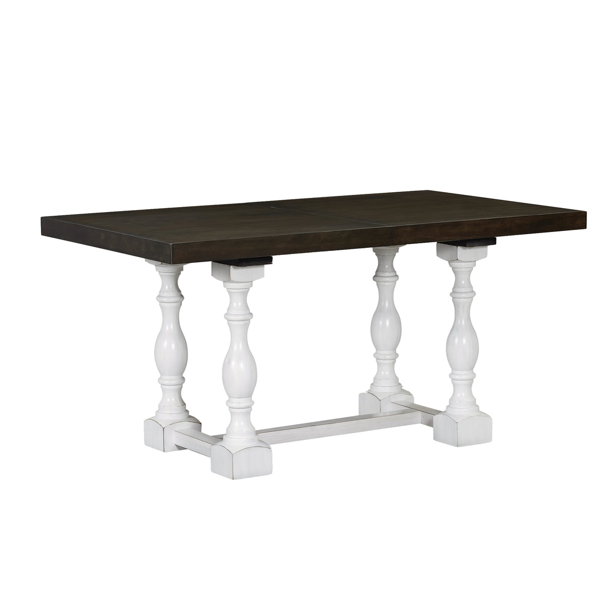 6-Piece Extendable Dining Set Distressed White
