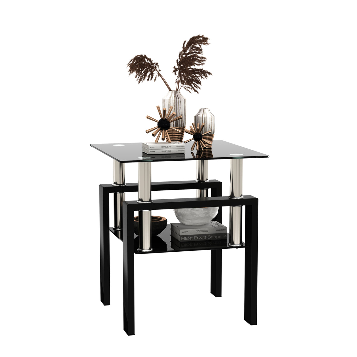 Black Glass Coffee Table – Square