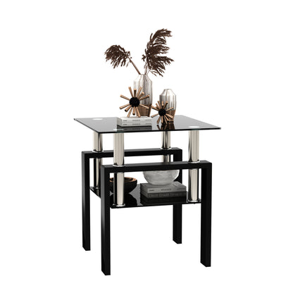 Black Glass Coffee Table – Square