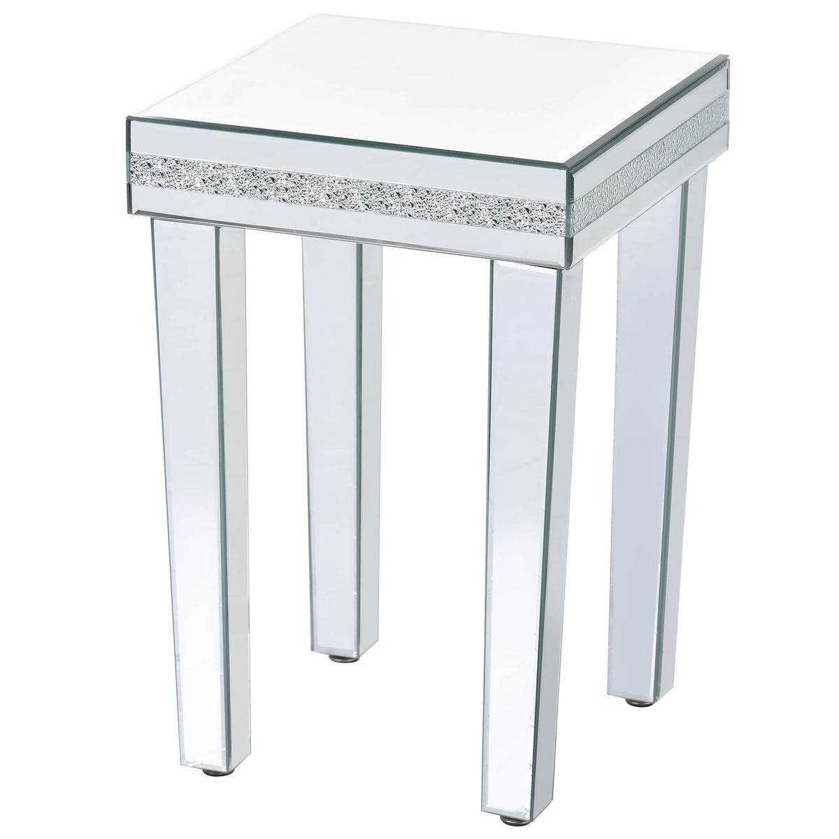 On-Trans Mirrored Side Table – Crystal Design