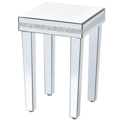 On-Trans Mirrored Side Table – Crystal Design