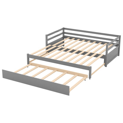 Twin or Double Trundle Daybed Gray