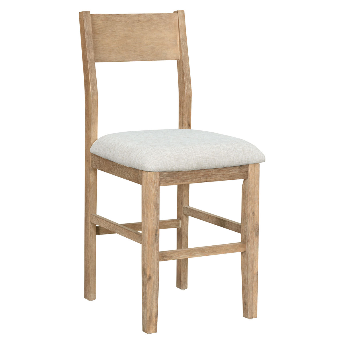 Farmhouse Counter Dining Set (5 pcs) – Brown & Beige
