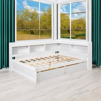 Full Storage Bed White