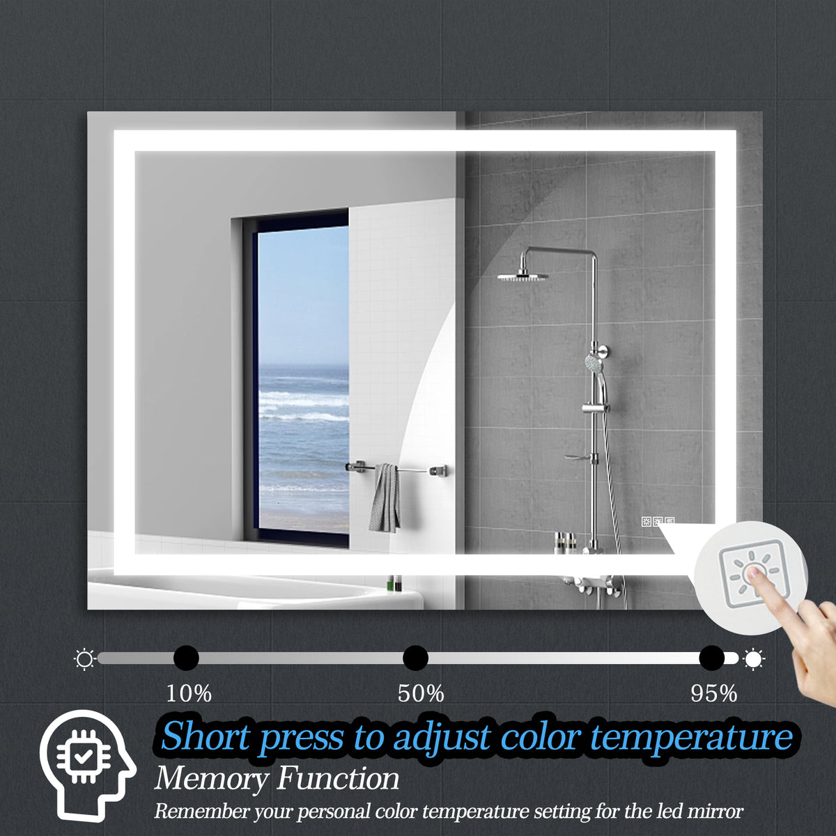 LED Vanity Mirror 48x36