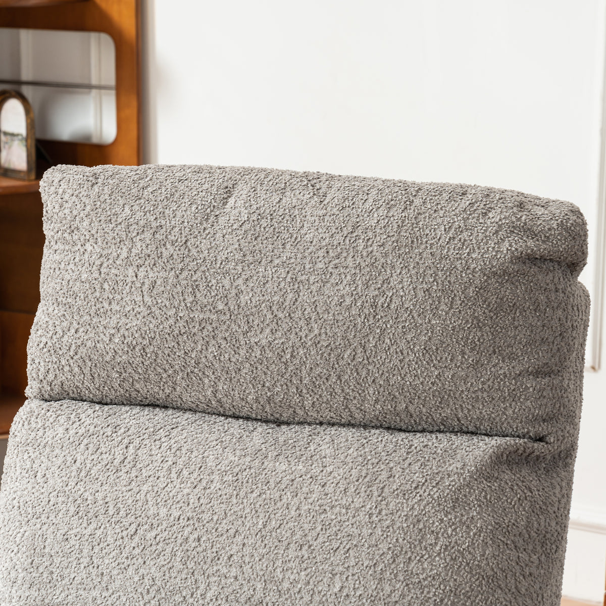 Rocking Chair with Footrest Gray