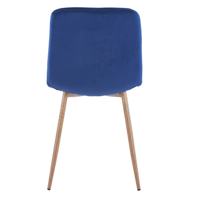 Set of 4 Blue Dining Chairs Modern Design