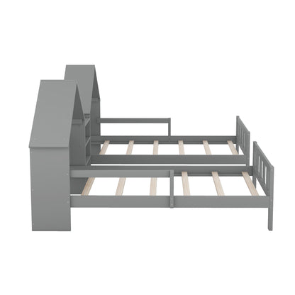 Double Twin Platform Bed Gray