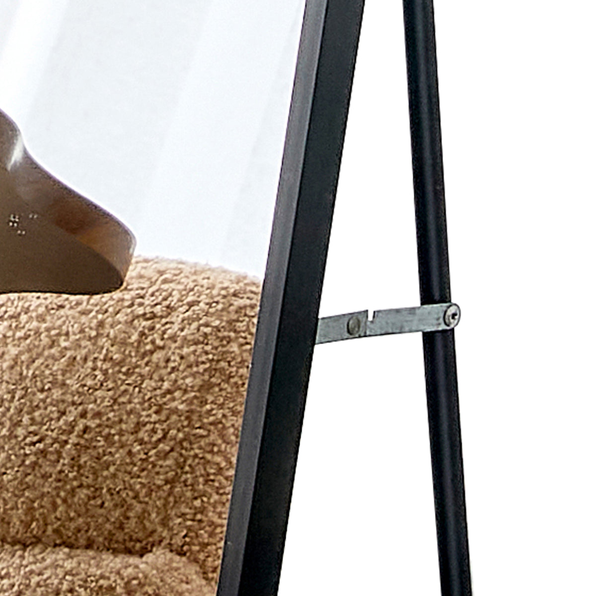Full-Length Aluminum Mirror 65 x 23 Black Frame