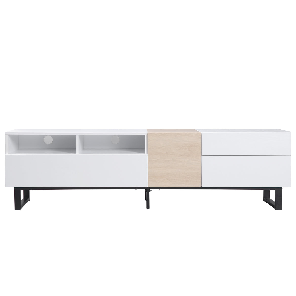 Modern Double Storage TV Stand – 80”