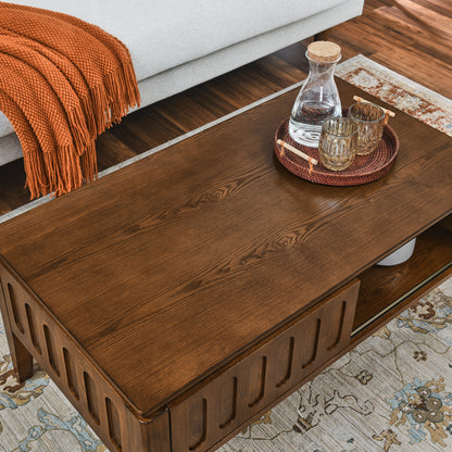 Vintage Flute Coffee Table – Farmhouse Wood