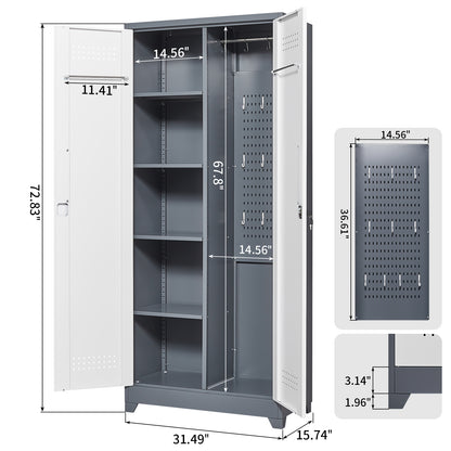 Industrial Metal Storage Cabinet with Lockable Doors