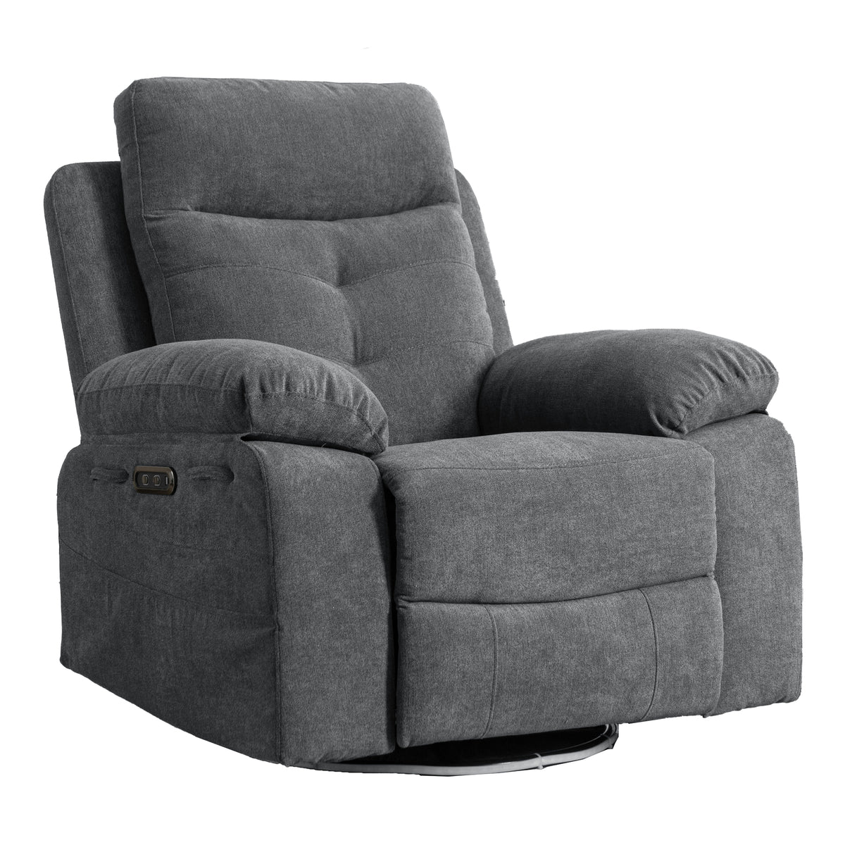Electric Recliner Chair with LED Lighting Gray