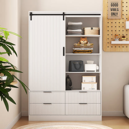 Tall Armoire Wardrobe White
