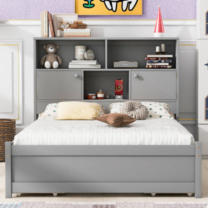 Full Platform Bed Gray