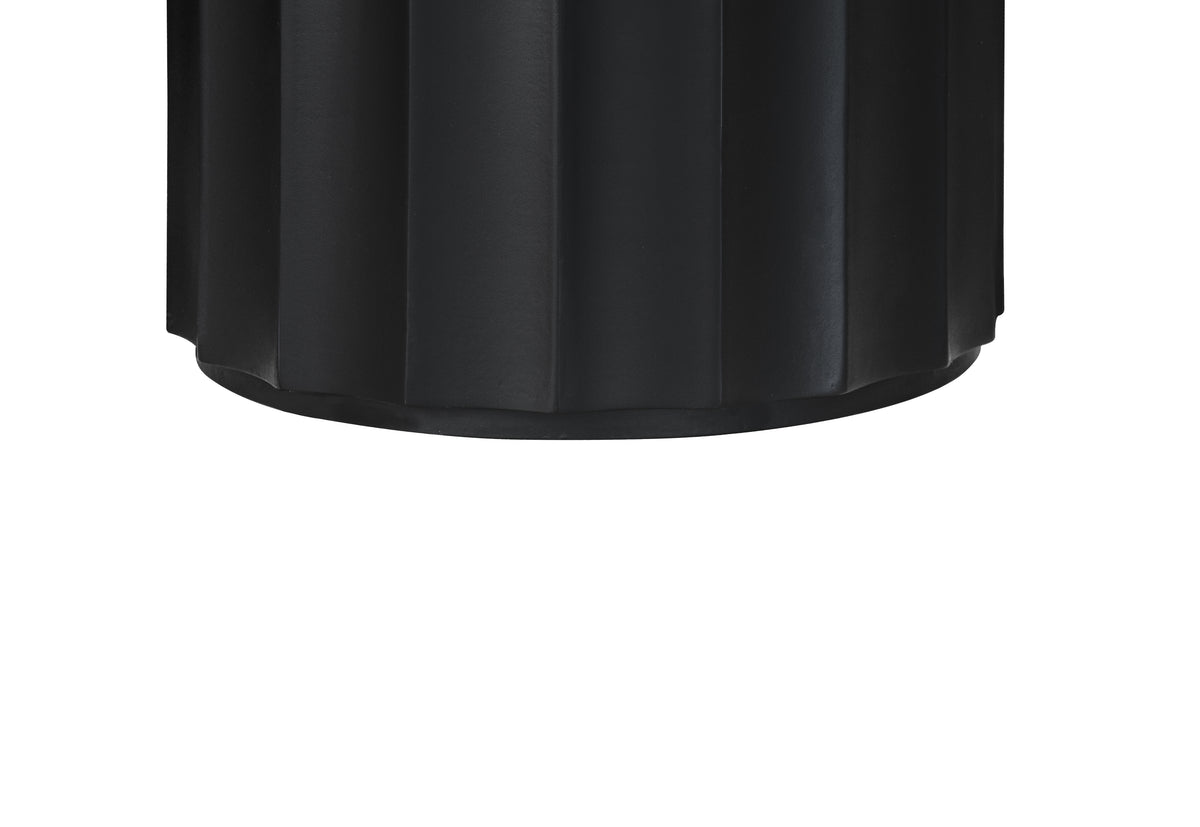 Black 2-Piece Round Nesting Coffee Table Set – Modern MDF with Lacquered Finish