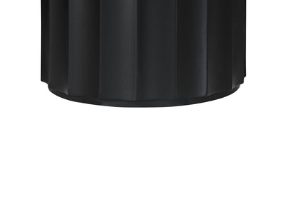 Black 2-Piece Round Nesting Coffee Table Set – Modern MDF with Lacquered Finish