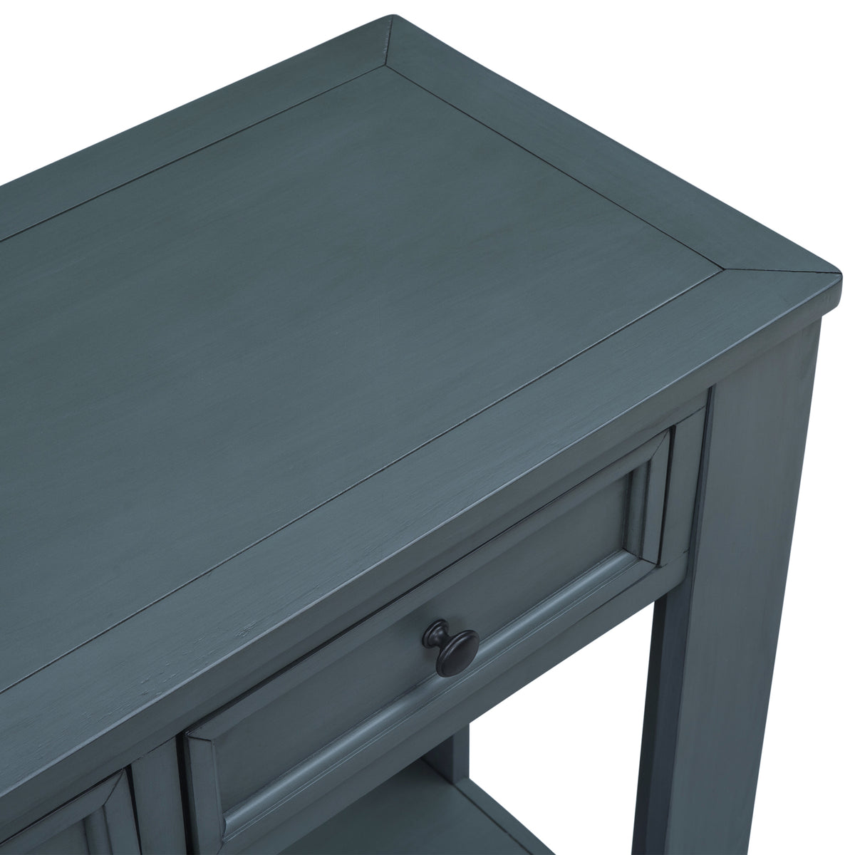 Console Table with Storage Drawers Navy