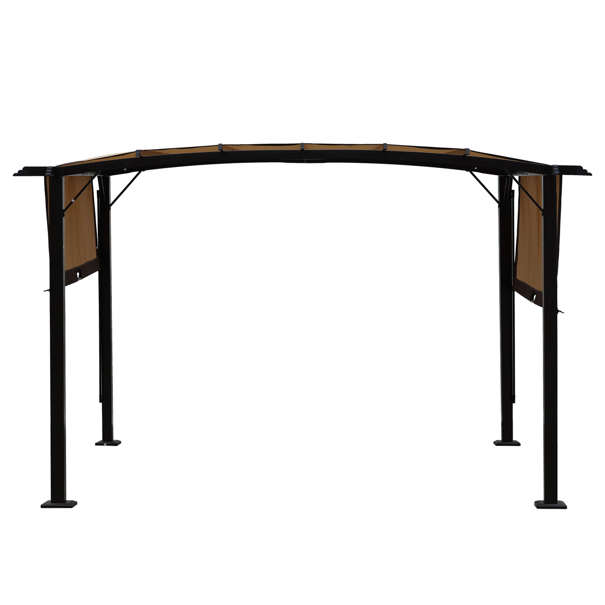 12x9FT Outdoor Retractable Pergola Beige