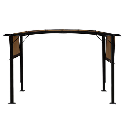 12x9FT Outdoor Retractable Pergola Beige