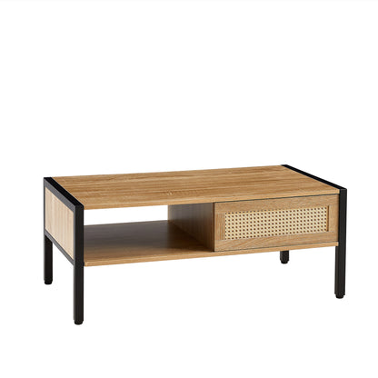 Rattan Coffee Table – Modern Natural Weave