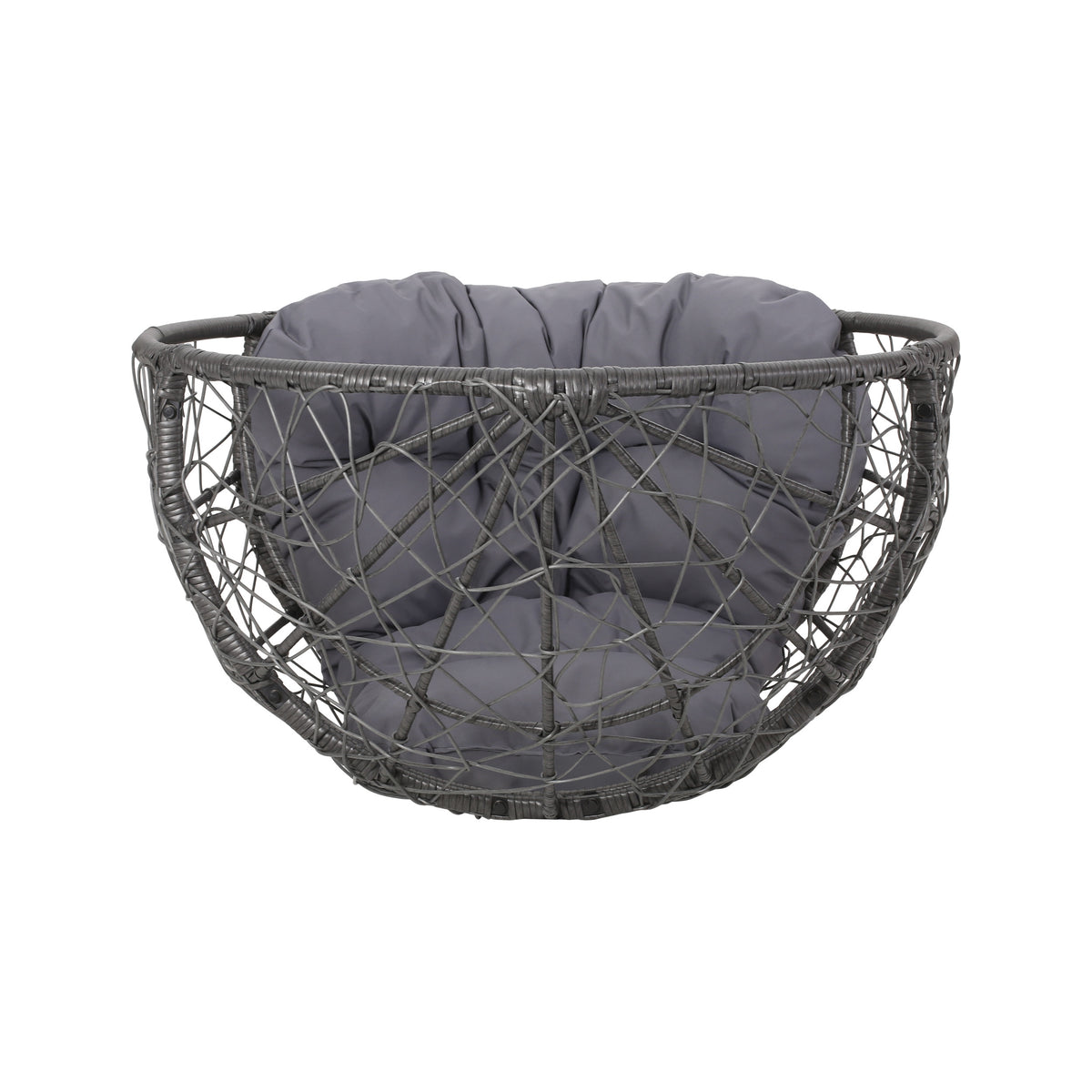 Gianni Teardrop Outdoor Dining Chair – PE Rattan & Iron with Cushion
