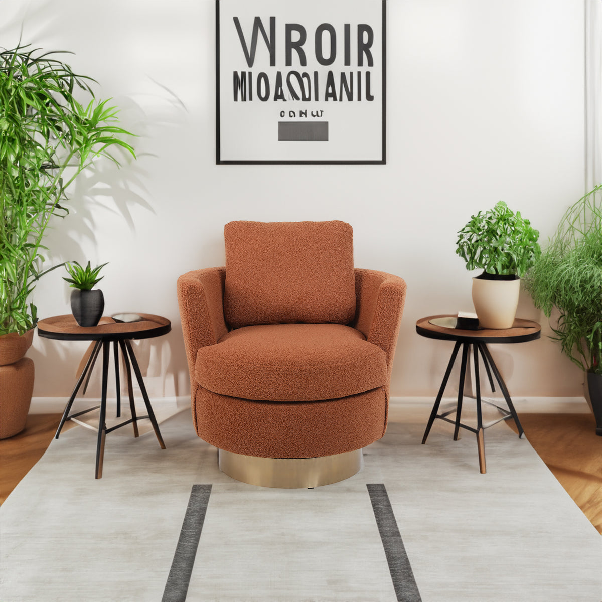 360° Swivel Club Chair Yellow