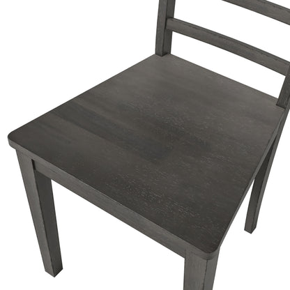 5-Piece Pendant Dining Set with Ladder Back Chairs