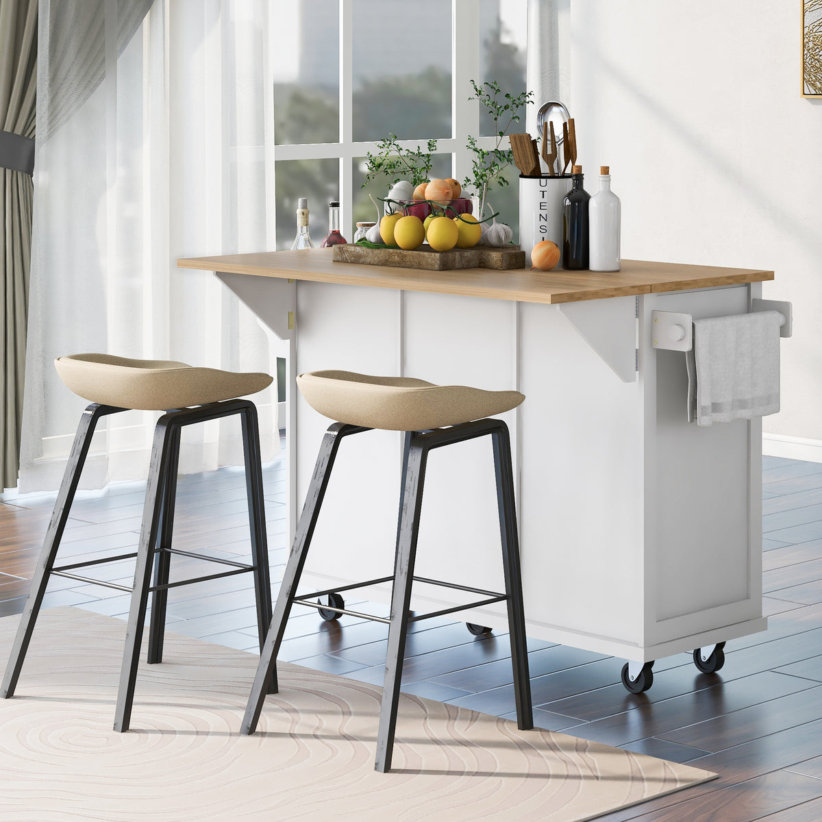 Kitchen Island Cart White
