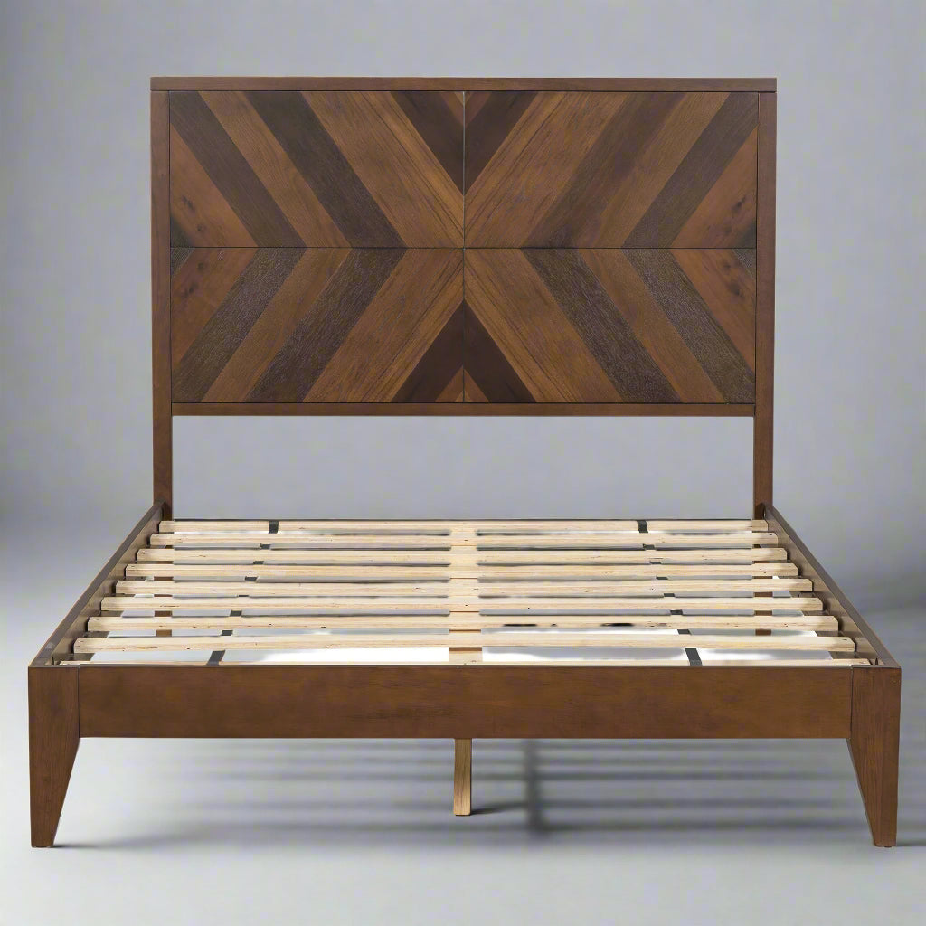 Mid-Century Platform Bed Walnut