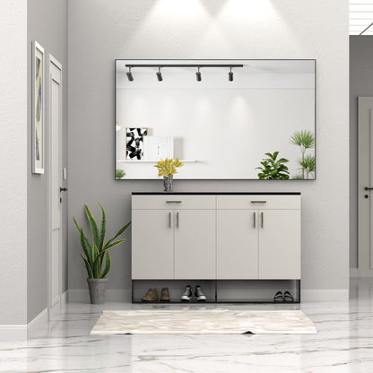 Oversized Black Frame Bathroom Mirror