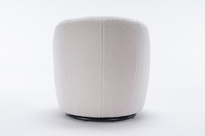 Teddy Fabric Accent Chair Ivory White