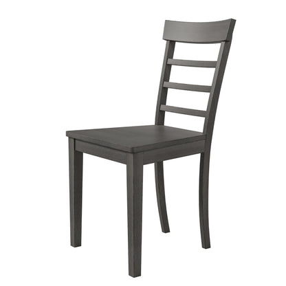 5-Piece Pendant Dining Set with Ladder Back Chairs