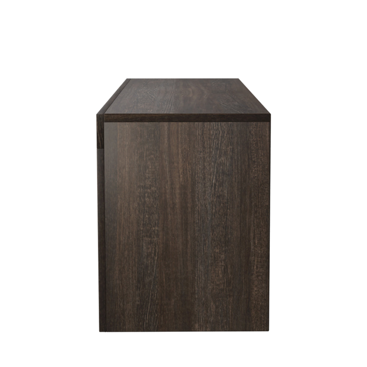 Modern TV Console with Glass Shelf – Quick Assembly