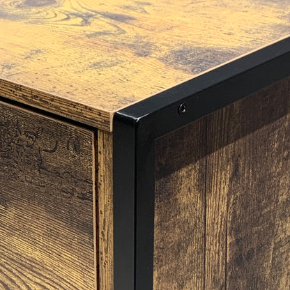Industrial 6-Drawer Dresser with Steel Frame