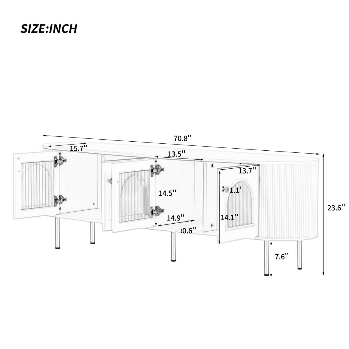 Modern TV Stand White