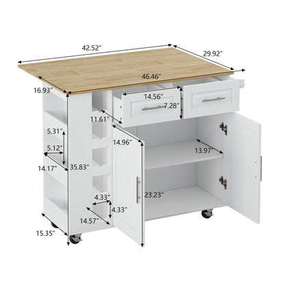 Kitchen Island Cart Brown