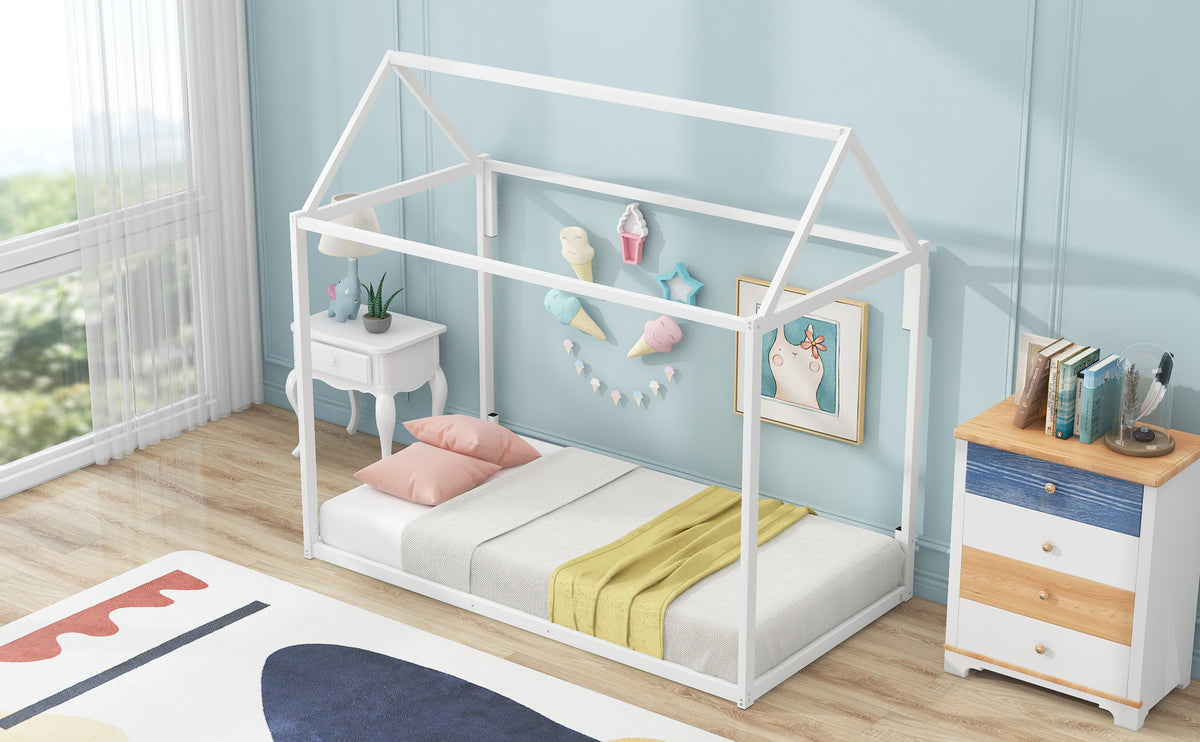 Metal House Twin Platform Bed
