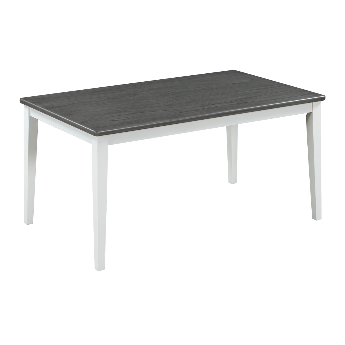 6-Piece Dining Set with Bench White and Gray