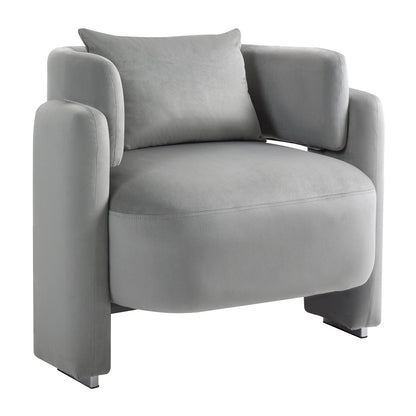 Velvet Single Sofa Chair – Grey