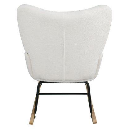 White Teddy Rocking Chair – High Back