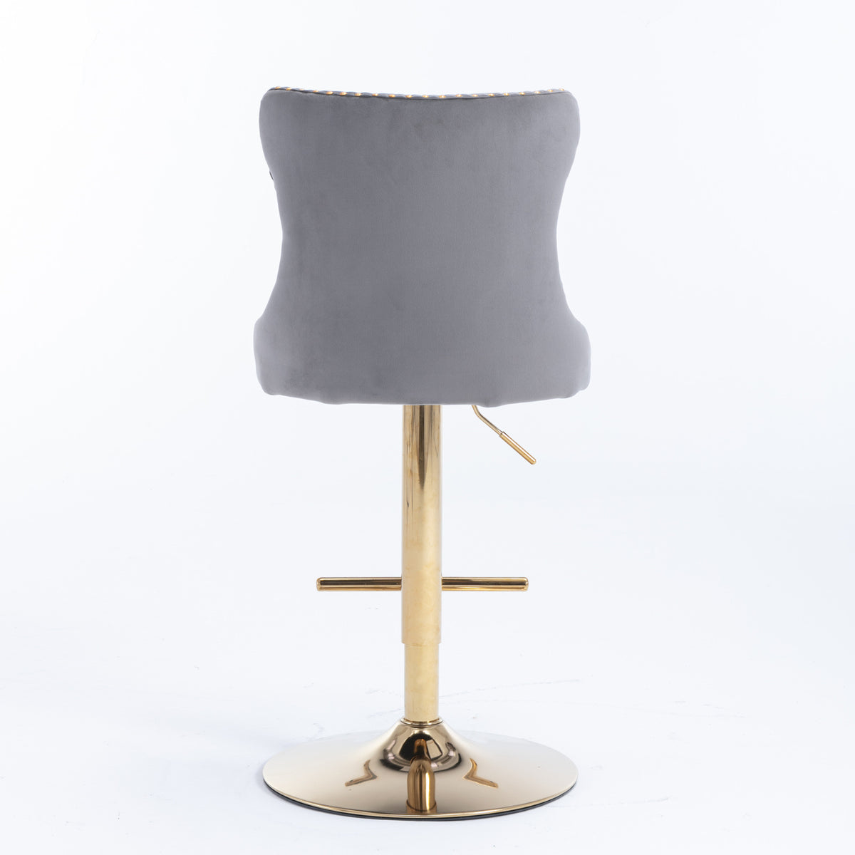 Adjustable Chrome Bar Stools Set of 2 Gray