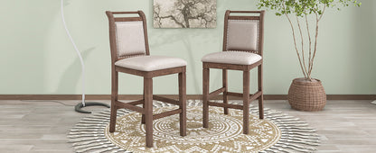3-Piece Counter Dining Set Brown
