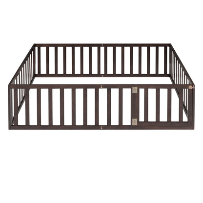 Full Wood Daybed with Fence Walnut