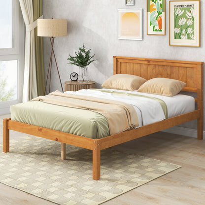 Platform Bed Frame Full Oak