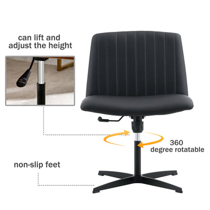 Black PU Swivel Office Chair